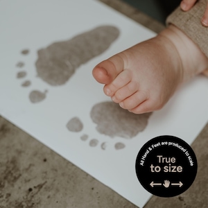 Foiled Baby Handprint Footprint Art | Kit Included | Newborn Keepsake | Inkless Mess-free image 5