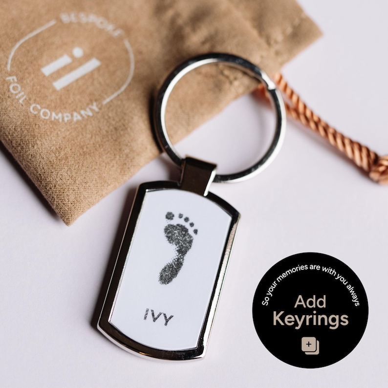 Foiled Baby Handprint Footprint Art | Kit Included | Newborn Keepsake | Inkless Mess-free image 7