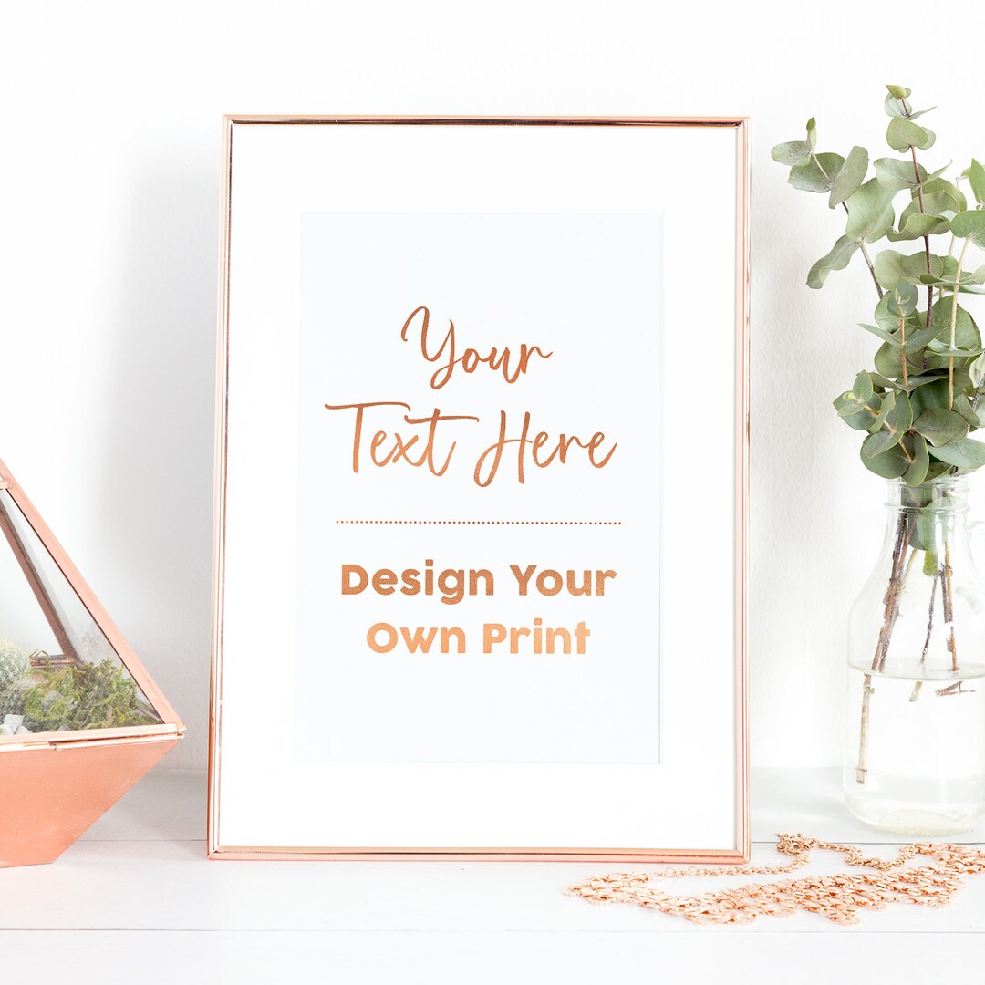 Custom Quote Poster Foil Print Design Own Print Personalised - Etsy UK
