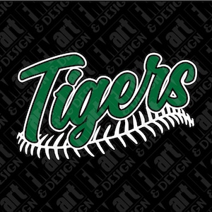 SVG DXF PNG Tigers Baseball Team Instant Download