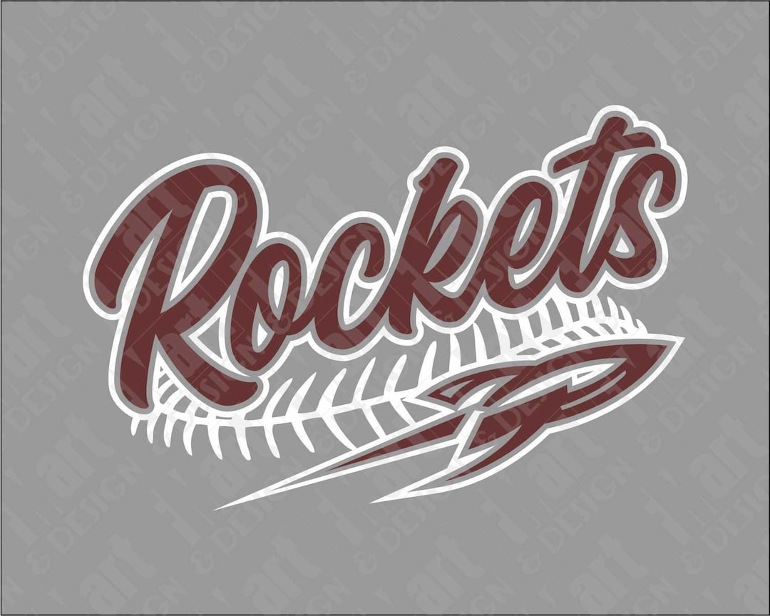 SVG DXF PNG Rockets Baseball Team Logo Instant Download 3 - Etsy