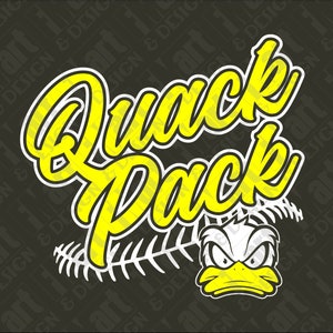 SVG DXF PNG Quack Pack Ducks Baseball Team Logo Instant Download