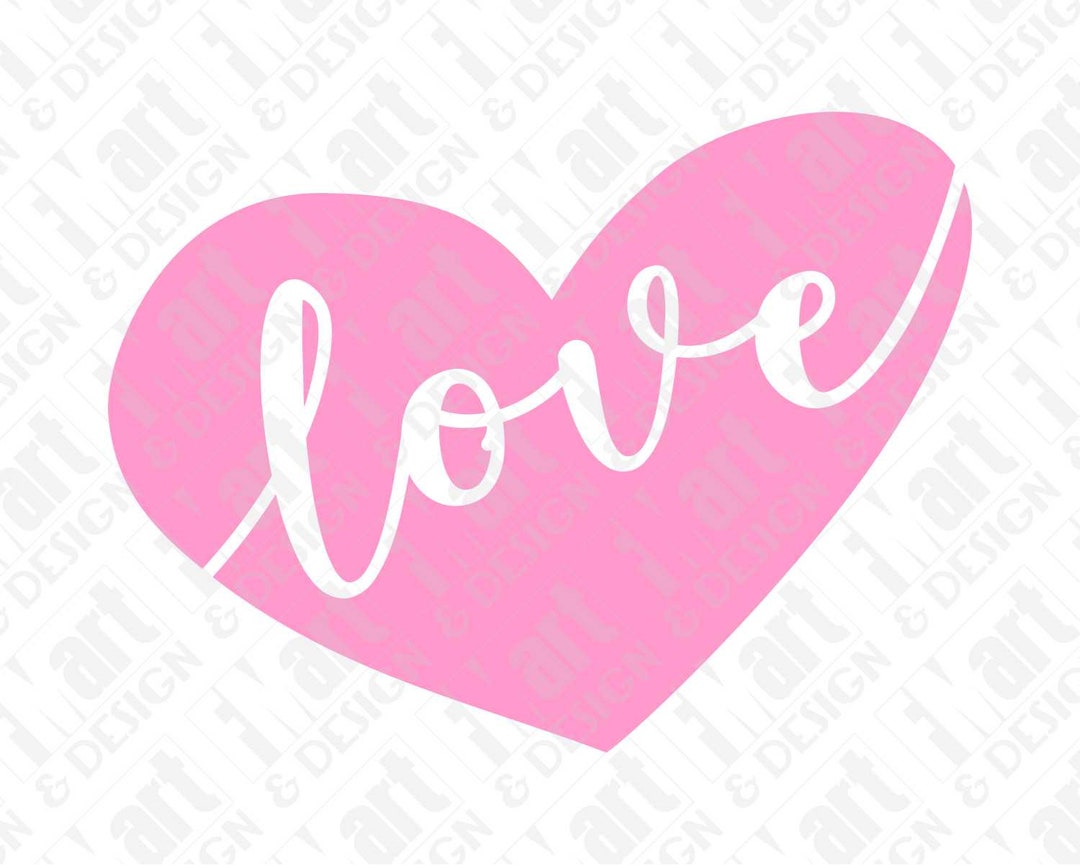 SVG DXF PNG Love Heart Valentine - Etsy