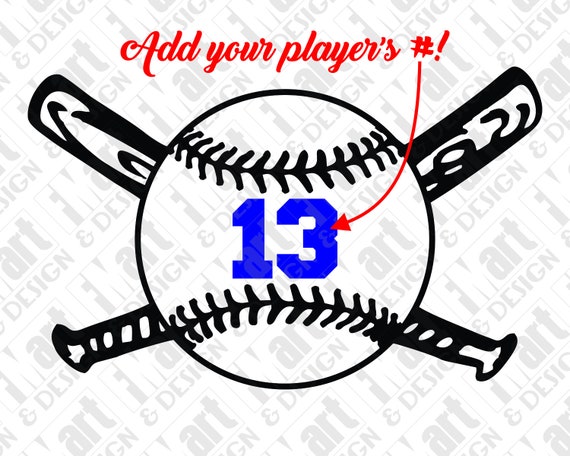 Download Svg Dxf Png Customizable Baseball Ball Bats Decal Etsy