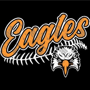 SVG DXF PNG Eagles Baseball Team Logo Instant Download