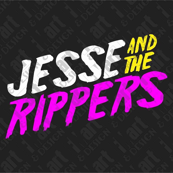 SVG DXF PNG Jesse et les Rippers Full House Retro Inspired Graphic T Téléchargement instantané