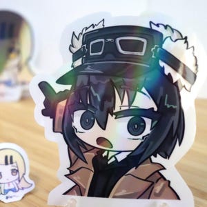 Pegatina Kino Chibi - Holográfica y resistente al agua, cortada a mano / El viaje de Kino / Kino no Tabi