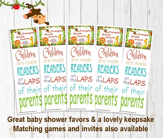 baby shower bookmark favors