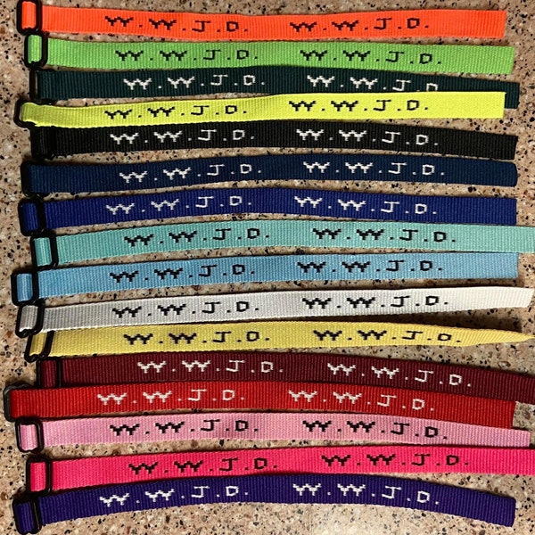 WWJD Bracelets/Woven Bracelets/Christian Bracelets/Religious Jewelry/Prayer Bands