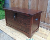 Wooden Hope Chest with Padlock, Storage Trunk with Padlock, 34 quot x15 quot x20 quot