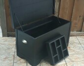 Black Wooden Rustic Hope Chest, 34 quot x15 quot x20 quot