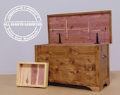 Cedar-lined Blanket Chest for foot of bed, entryway storage bench, graduation gift, 34 quot 15 quot x20 quot