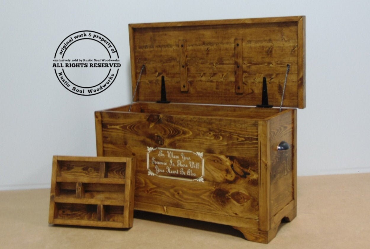 Rustic Hope Chest Personalized Keepsake Gift Wedding Etsy