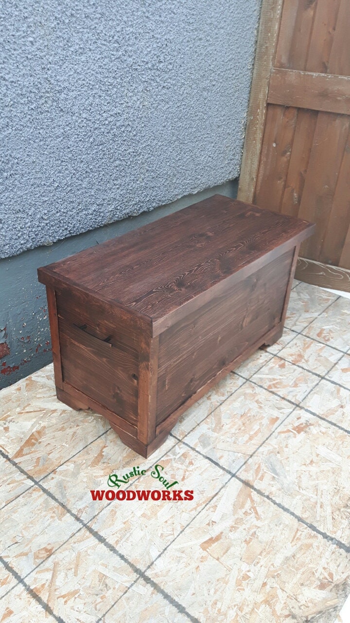 Red mahogany Hope Chest for Foot of Bed Red Mahogany Storage Etsy