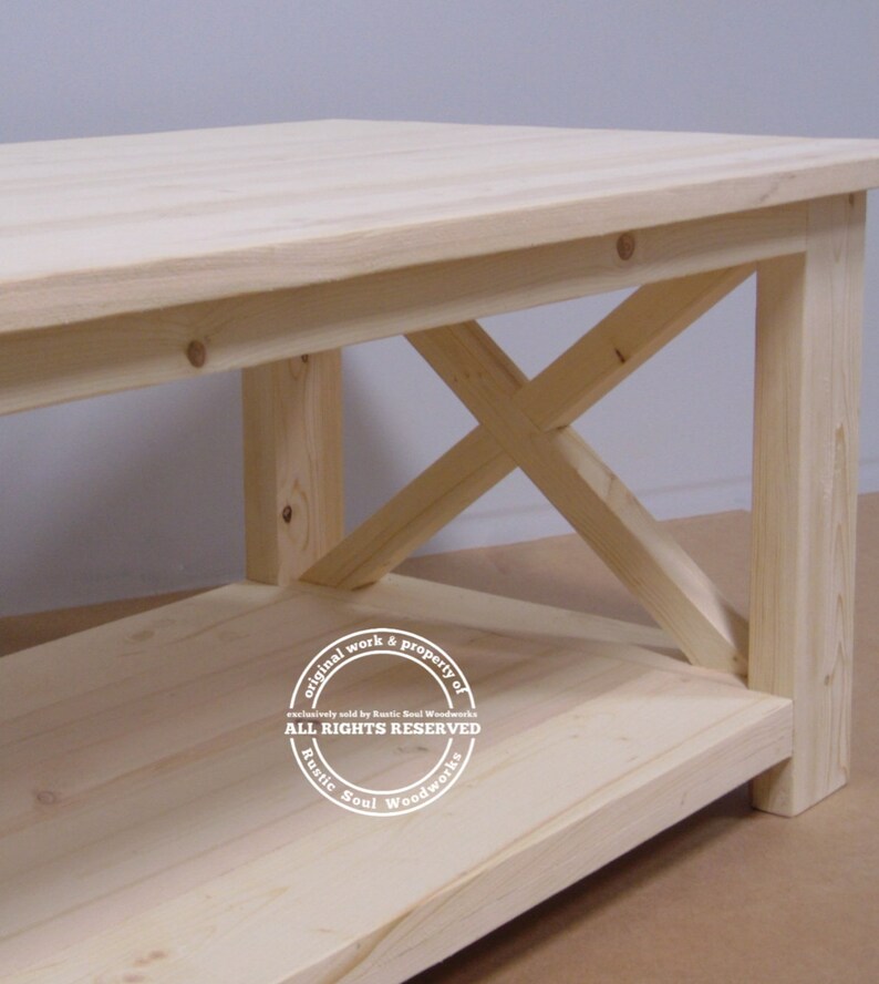 Rustic Coffee Table Unfinished DYI Coffee Table Etsy Canada