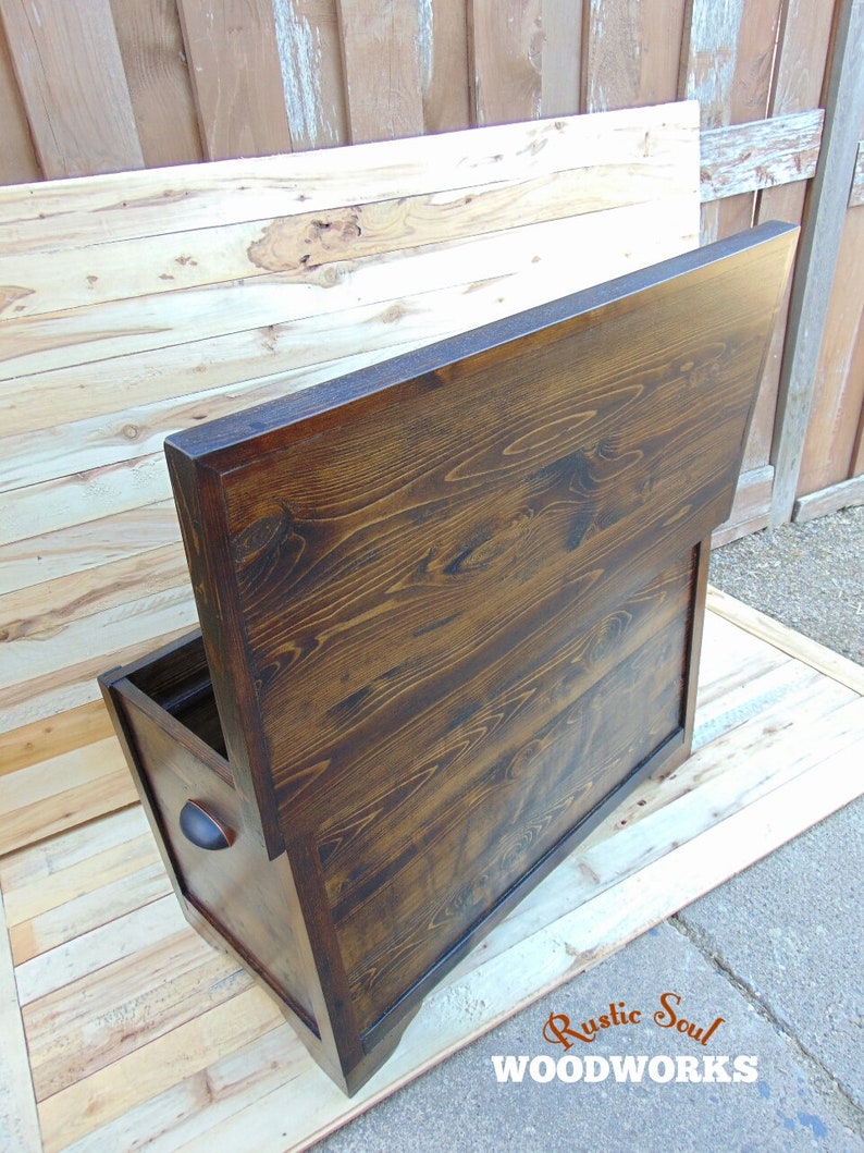 Dark Walnut Hope Chest Brown Blanket Chest for Foot of Bed Etsy Canada