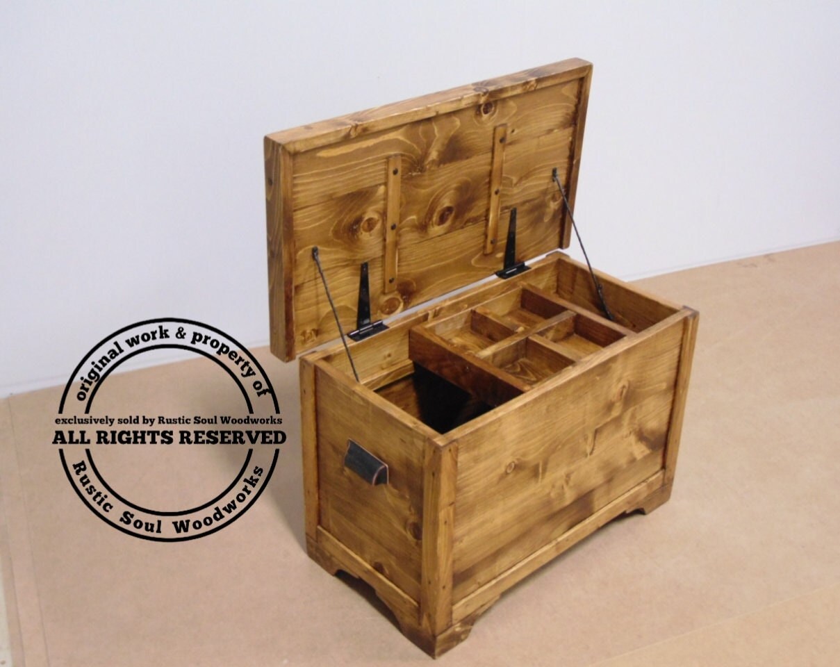 Rustic hope chest blanket chest for foot of bed entryway Etsy.de