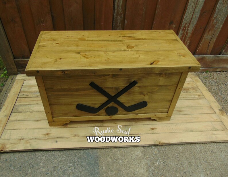 Hockey Theme Trunk With Softclose Hinge Support Etsy