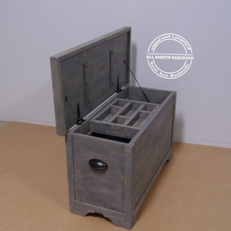 Classic Gray Hope Chest Toy Box banco de almacenamiento | Etsy