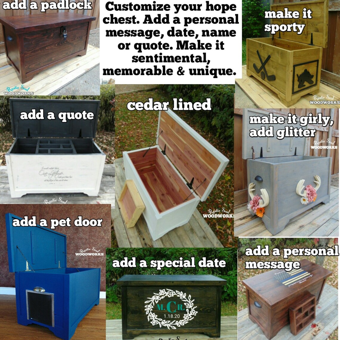 Cofre de la esperanza de caoba roja muebles de acento para el | Etsy