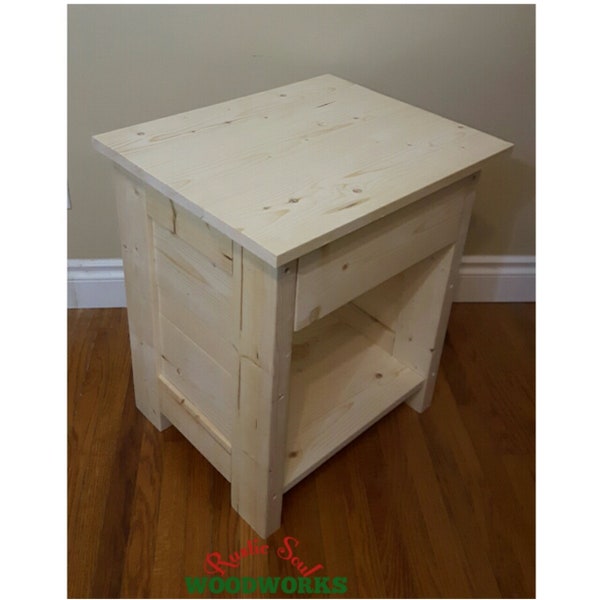 Unfinished Nightstand Etsy