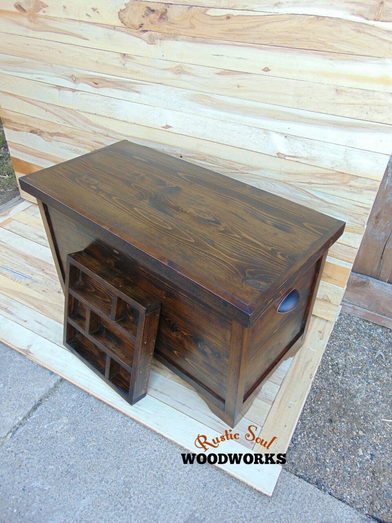 Dark Walnut Hope Chest Brown Blanket Chest for Foot of Bed Etsy Canada