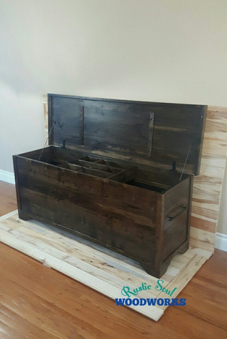 Xlarge Wooden Storage Trunk for Foot of Bed Blanket Chest Etsy