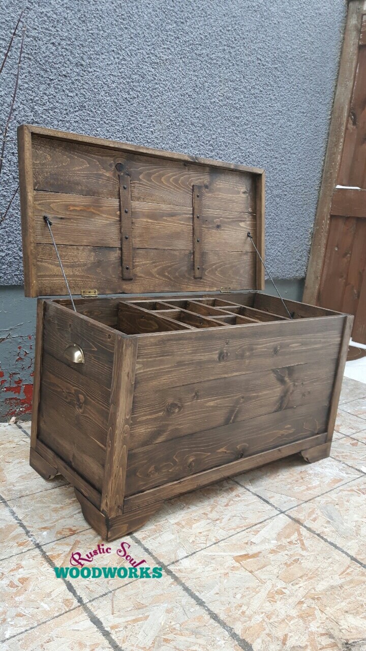 Dark Walnut Hope Chest Rustic Hope Chest Toy Box Blanket Etsy