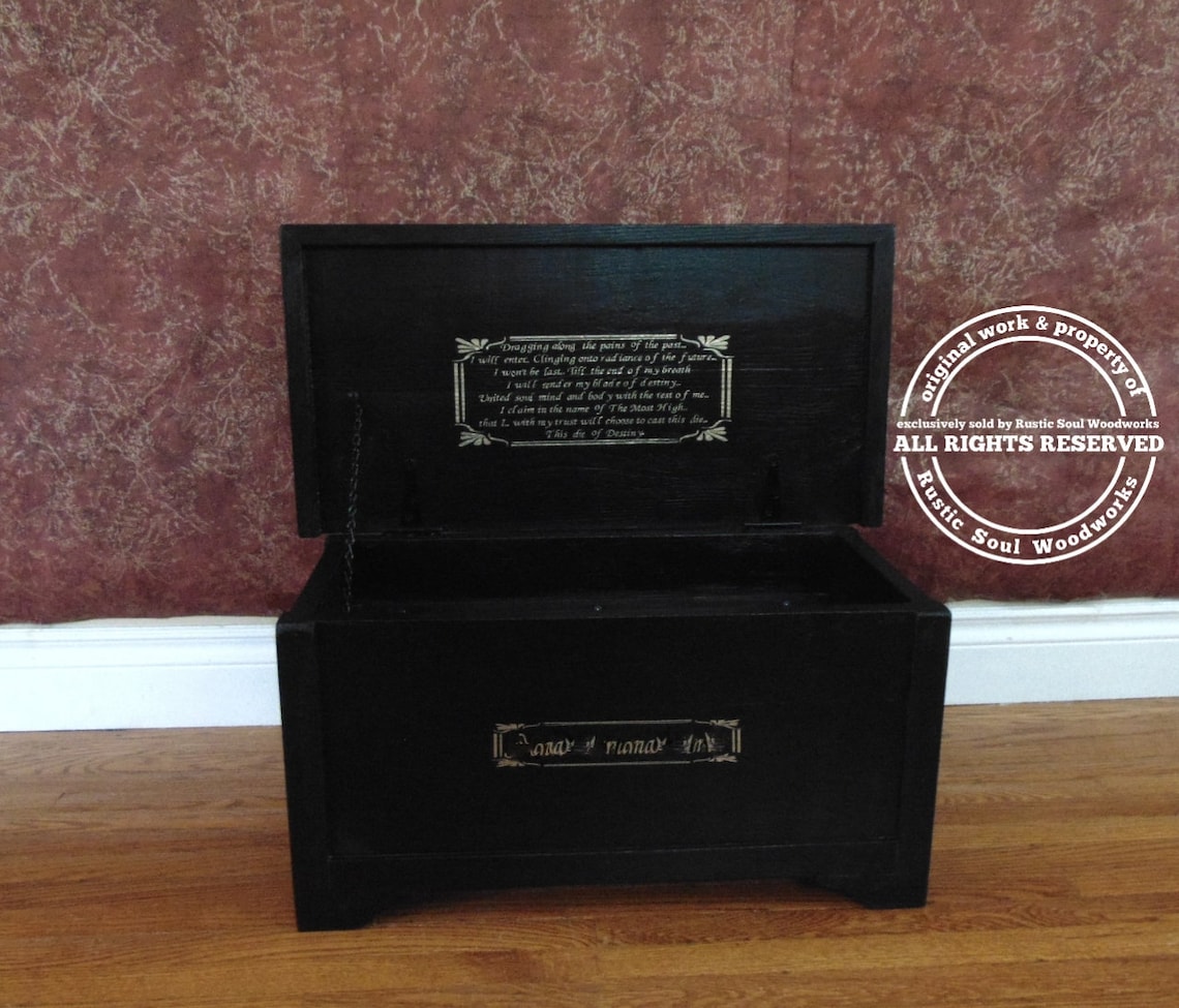 Small Personalized Hope Chest with Quote and Name W24 x Etsy