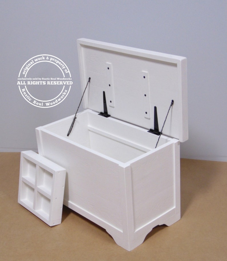 White Hope Chest Storage Trunk Blanket Chest Etsy Canada
