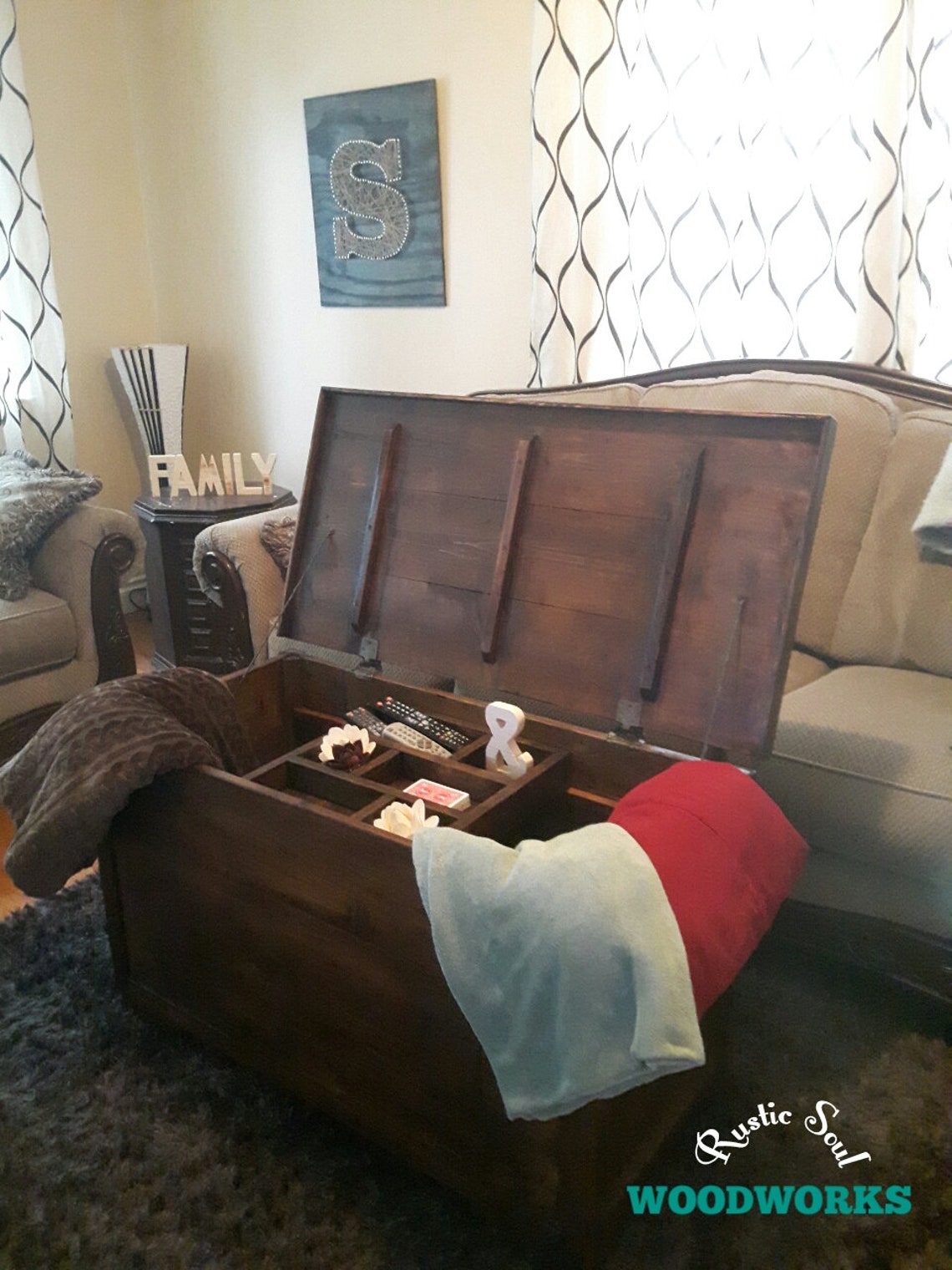 Rustic hope chest blanket chest for bedroom storage box for Etsy