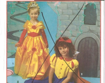 Child’s Princess Costume Sewing Pattern – Simplicity 8514, Uncut, Sizes 2–6