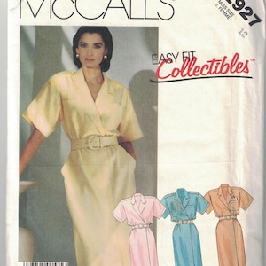 Shirtjurk en riem voor dames; McCall&#39;s 2927; ongesneden naaipatroon; Maat 12; Mode uit de jaren 80