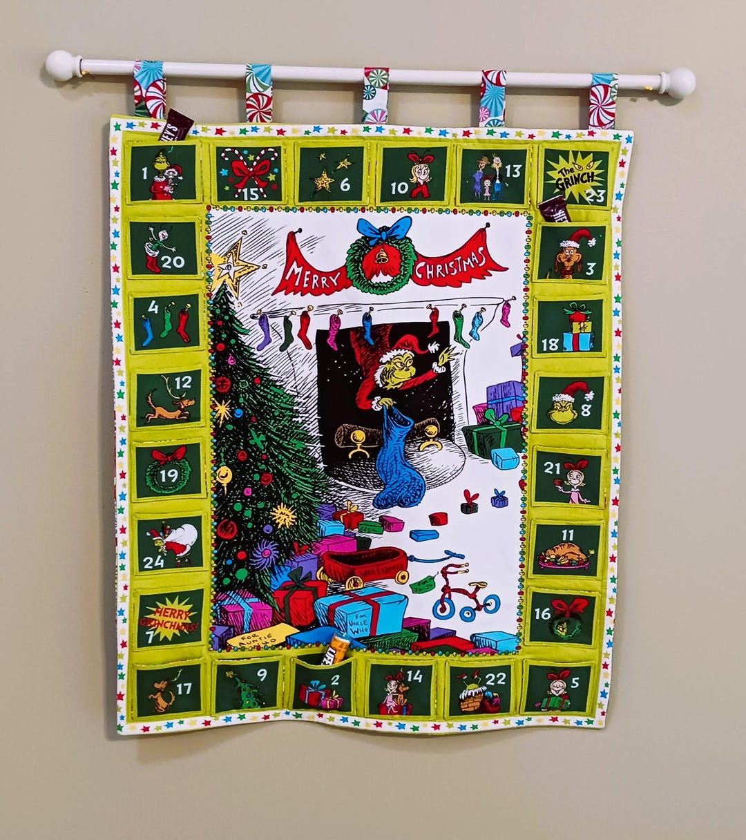 Grinch Advent Calendar Kit Sewing Kit DIY Advent Calendar