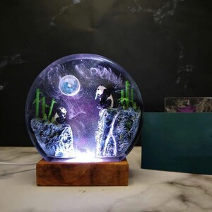 Customer Panda Lamp, Panda Figure, Night light, Epoxy resin lamp, Resin lamp, Gift for kids, Christmas Gift, personalization, Halloween Gift