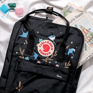 Sac à dos brodé galuchat | Prénom personnalisé brodé Kanken | Adorable sac brodé océan pour enfant | Sac à dos brodé personnalisé