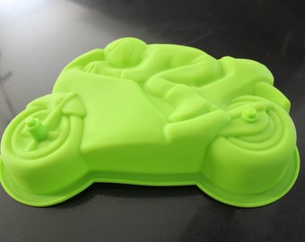 Motorcycle Motorbike Silicone Cake Mould Cake Birthday Celebration TT Racing Trophy Cake