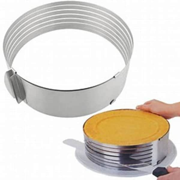 Adjustable 6 Layer Cake Slicer Cutting Guide 16 to 20 cm High Quality Stainless Steel