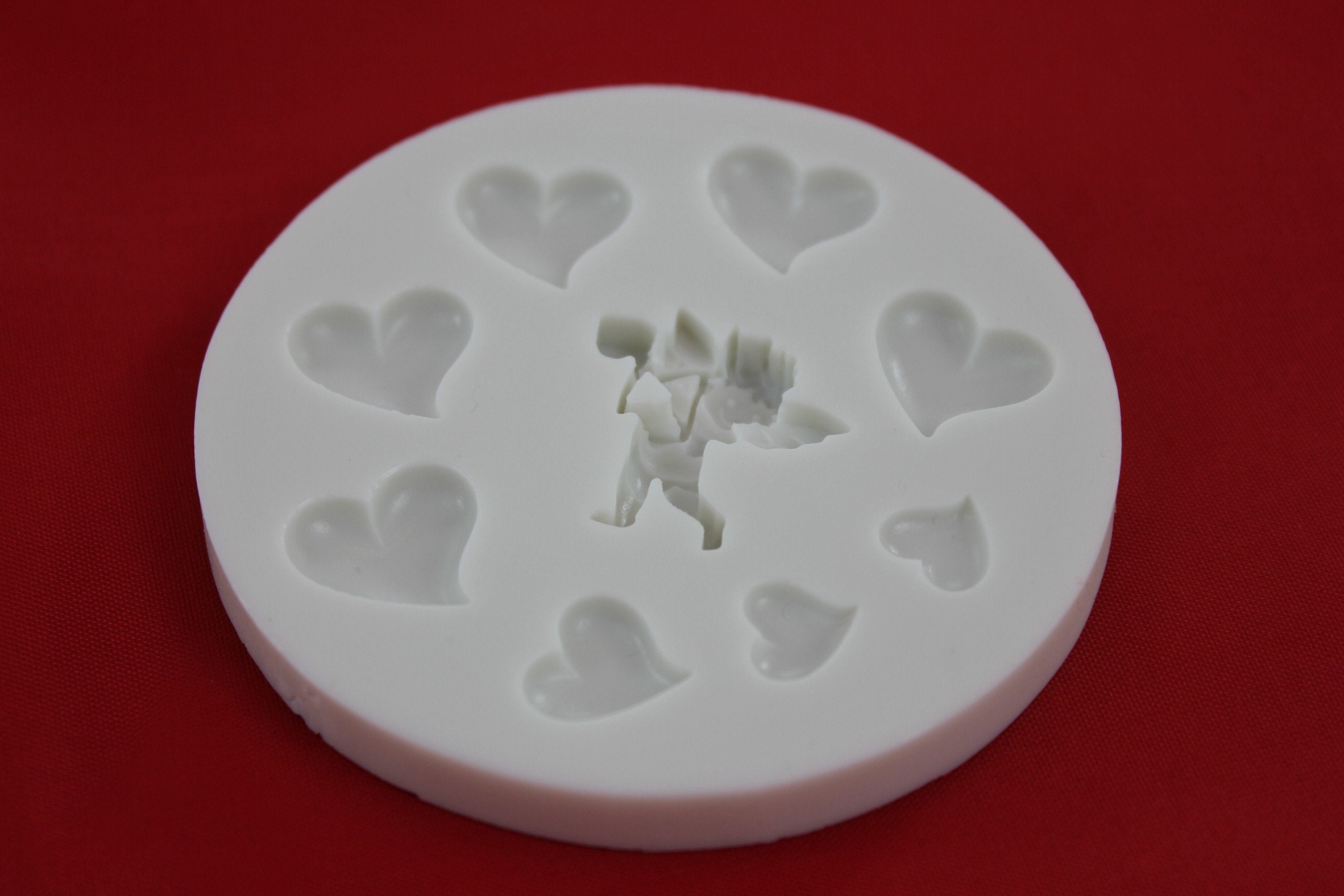 Silicone Cupid Hearts Mould Cake Decor Icing Sugar Valentine Etsy