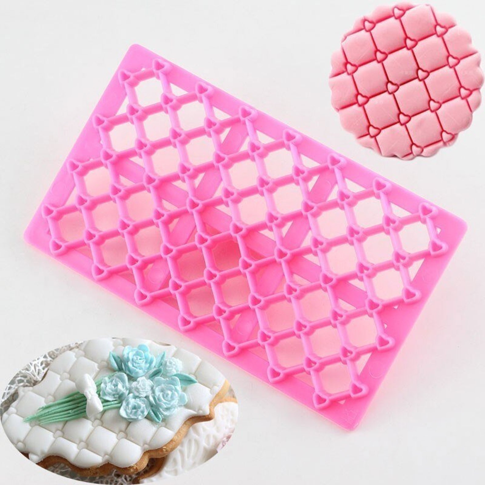 Cake Embosser Heart Cutter Fondant Icing Cupcake Embossing Etsy