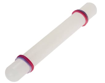 Rolling Pin with Adjustable Guide Rings pastry Icing Fondant Cake Decorating