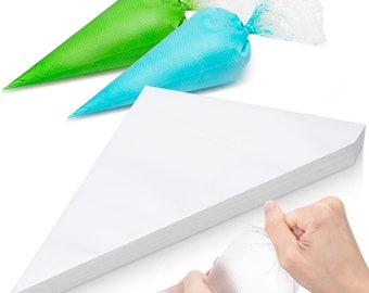 100 Large Disposable Icing Piping Bags 25 x 34 x 37 cm  Food Cake Decorating Cupcake Cake Baking L