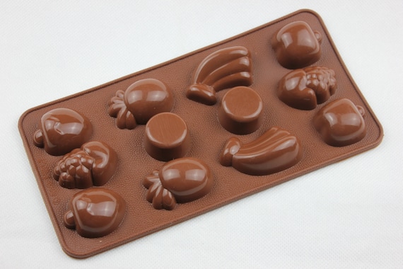 Silicone Chocolate Mould Double Heart Valentine Jelly Ice Cube Soap Candle Tray