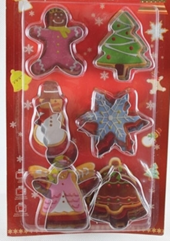 ensemble de 6 emporte-pièces pour pâtisserie et biscuits noël, en forme pochoir, pâte à pâtisserie, artisanaux #3