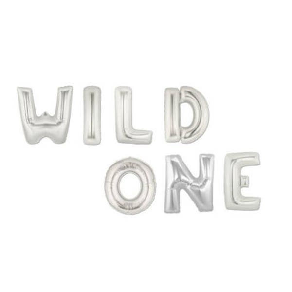 WILD ONE balloons; 16" gold or silver foil balloons; baby's first birthday party; birthday party; wild things; wild child party