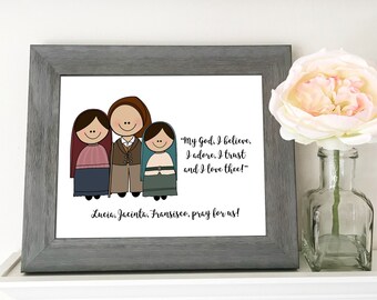 Fatima Children / Lucia, Jacinta, Francisco / Catholic nursery decor / Catholic Printable / Baptism, First Communion, Confirmation gift