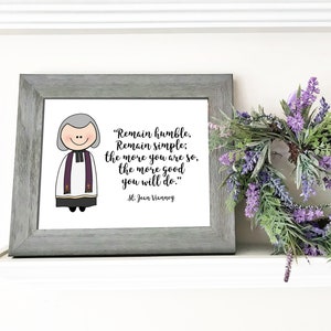 St. Jean Vianney Catholic Printable, Catholic Quote, Catholic Print, Baptism gift digital download Confirmation gift First Communion gift