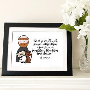 St. Dominic Guzman Catholic Printable, Catholic Quote, Catholic Print, Baptism gift digital download Confirmation gift First Communion gift
