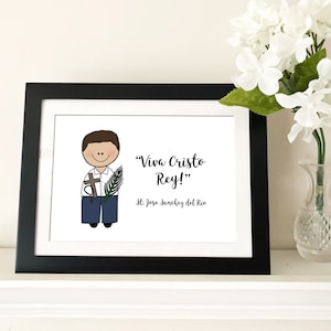 St. Jose Sanchez del Rio / Catholic Prayer / Catholic decor / Catholic Print / Baptism, First Communion, Confirmation gift