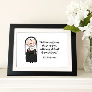 St. Rita of Cascia / Catholic Printable / Catholic Quote / Catholic Print / Baptism, First Communion, Confirmation gift